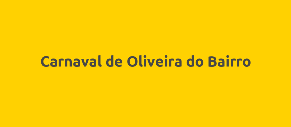 Carnaval de Oliveira do Bairro