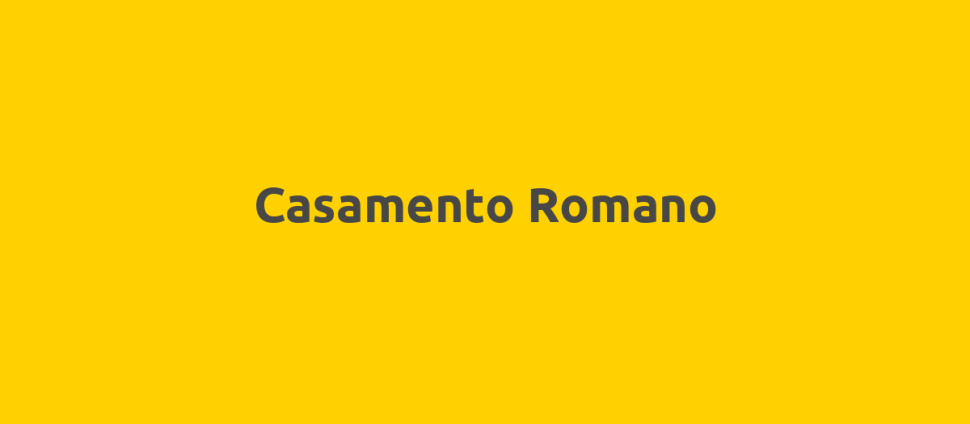 Casamento Romano