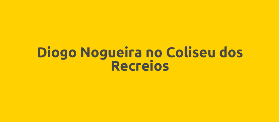 Diogo Nogueira no Coliseu dos Recreios