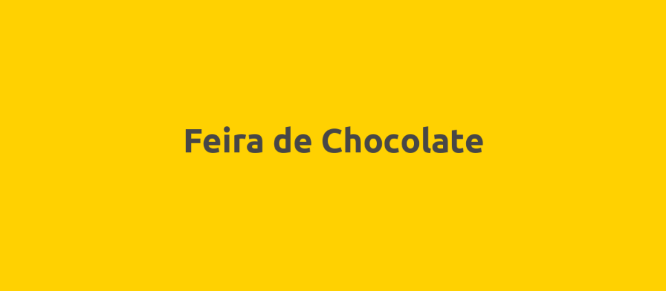 Feira de Chocolate
