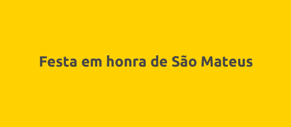 Festa em honra de São Mateus
