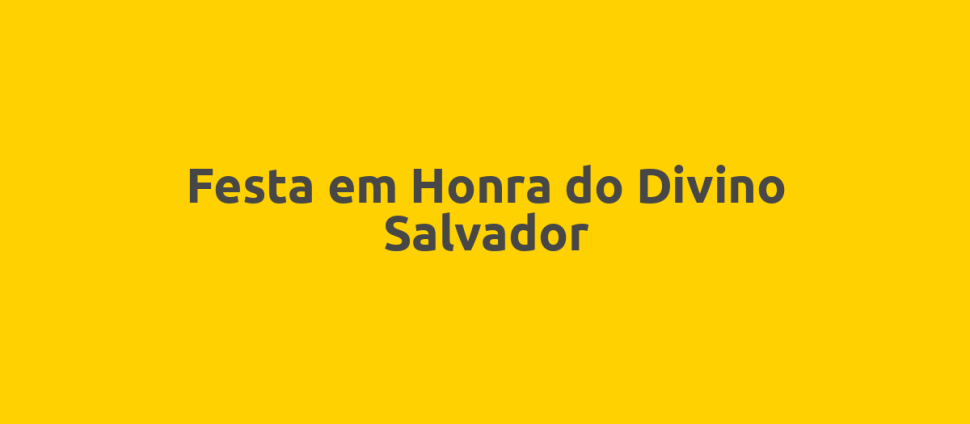 Festa em Honra do Divino Salvador