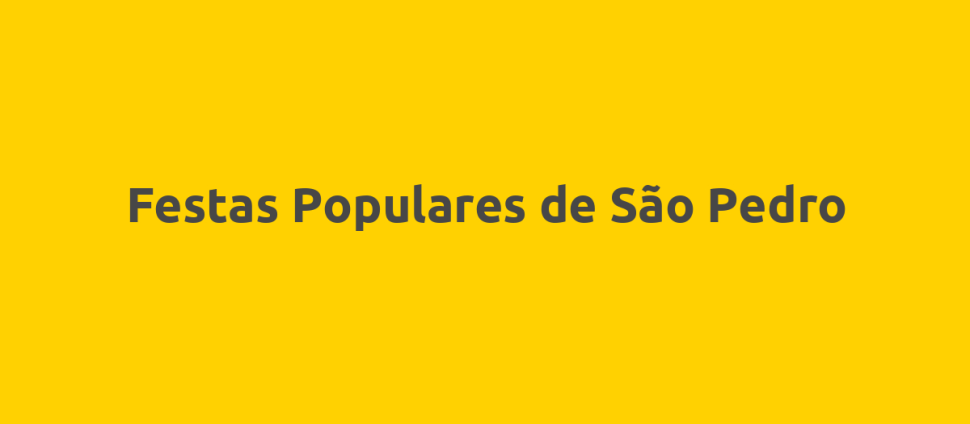 Festas Populares de São Pedro