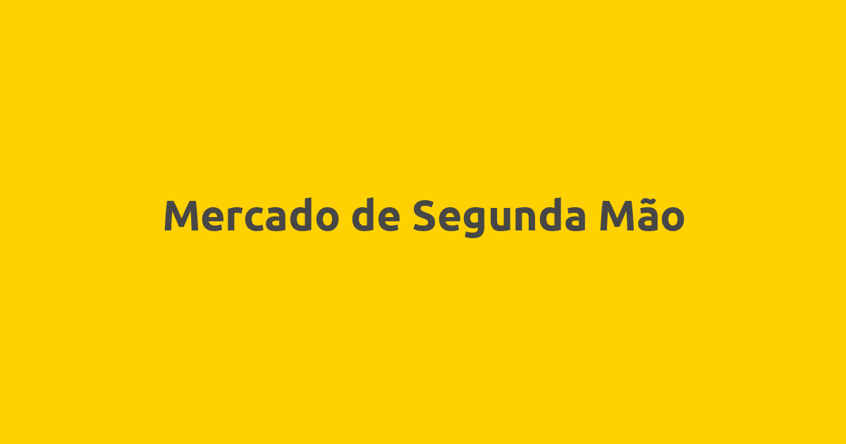 Mercado de Segunda Mão