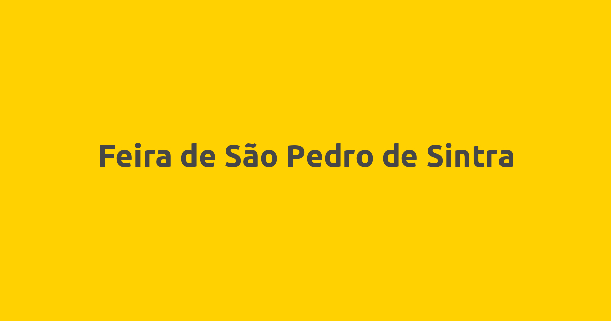 Feira de São Pedro de Sintra