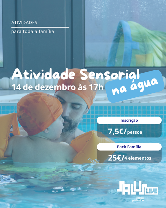 Saluslive promove experiência sensorial aquática para fortalecer vínculos familiares