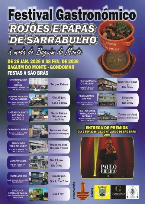 FESTIVAL GASTRONÓMICO DOS ROJÕES E PAPAS DE SARRABULHO À MODA DE BAGUIM