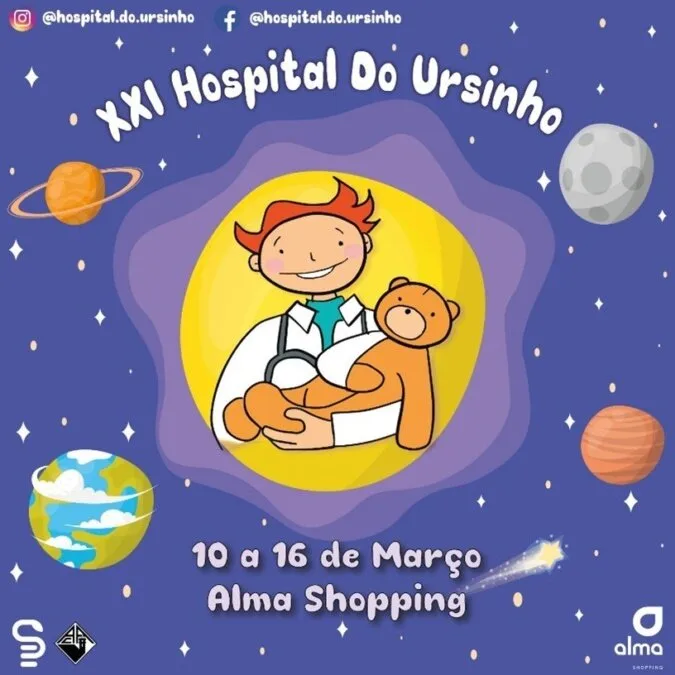21ª Edição do Hospital do Ursinho | Futuros médicos em missão com crianças no Alma Shopping de 10 a 16 de março