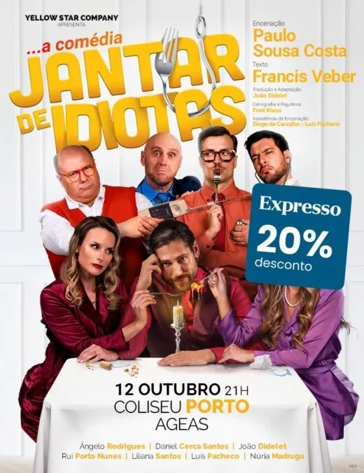 Jantar de Idiotas no Coliseu Porto Ageas