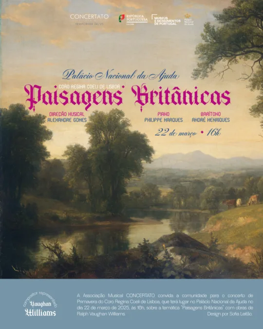 O Coro Regina Coeli de Lisboa e o Palácio Nacional da Ajuda dão as boas-vindas à Primavera com o concerto “Paisagens Britânicas”