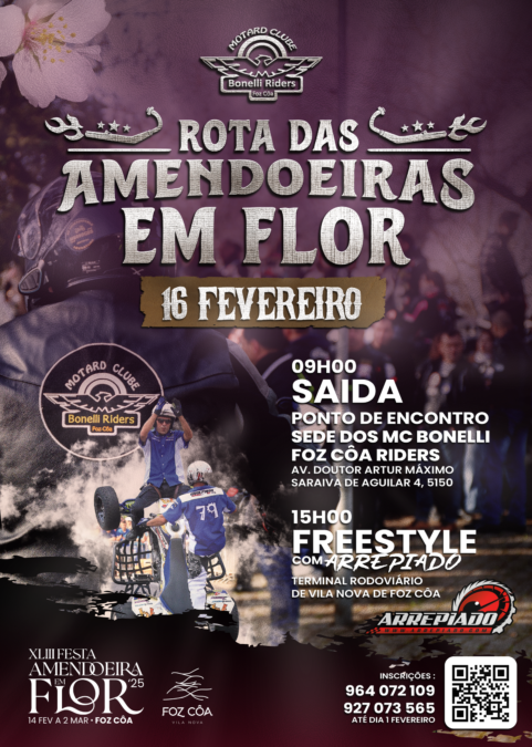 Passeio Motard Rota das Amendoeiras em flor