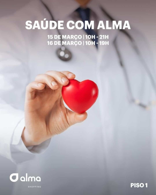 “Saúde com Alma”: Este fim de semana, há rastreio cardiovascular no Alma Shopping