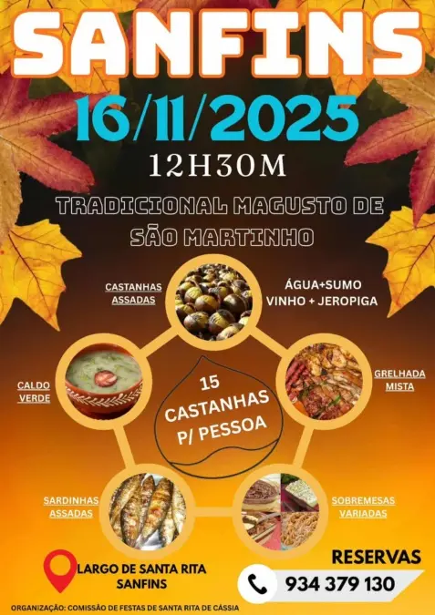 Tradicional Magusto de São Martinho em Sanfins