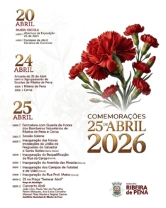 Comemorações 25 de Abril 2026 – Ribeira de Pena