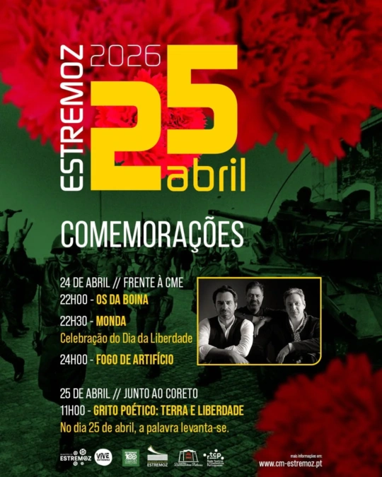 Comemorações do 25 de Abril 2026 – Estremoz