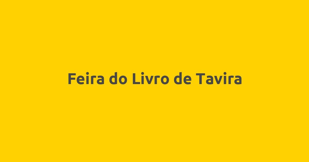 Feira do Livro de Tavira