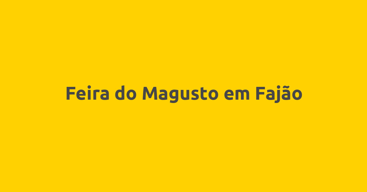 Feira do Magusto em Fajão