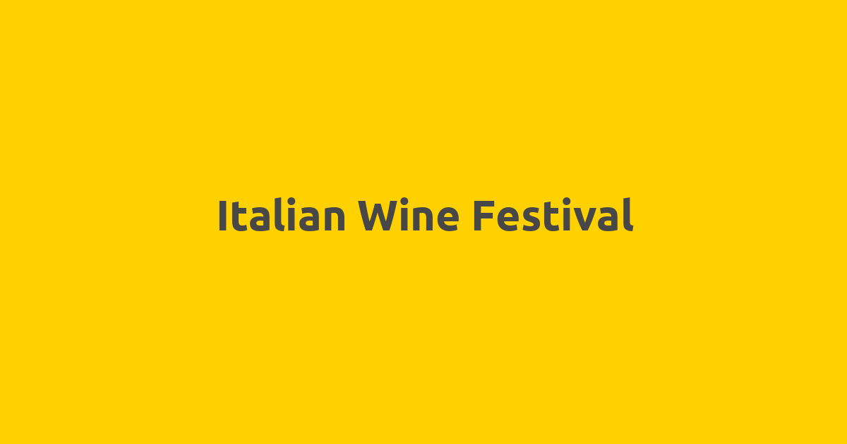 Italian Wine Festival