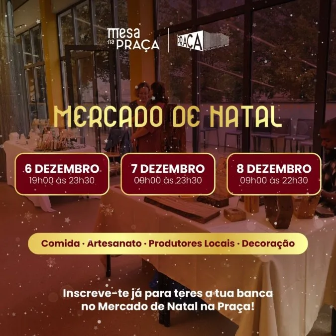 Mercado de Natal da Mesa na Praça