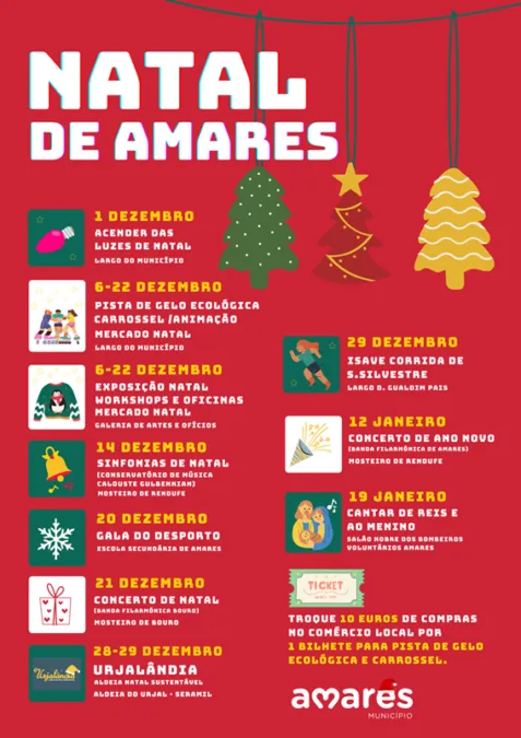 Mercado de Natal com Pista de Gelo e Carrossel