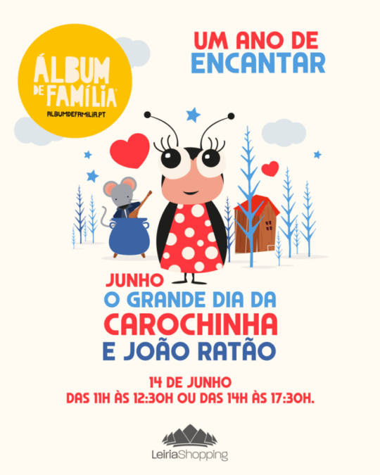 Leiriashopping convida crianças e famílias a entrarem no universo de “A Carochinha e o João Ratão” com ateliers criativos gratuitos