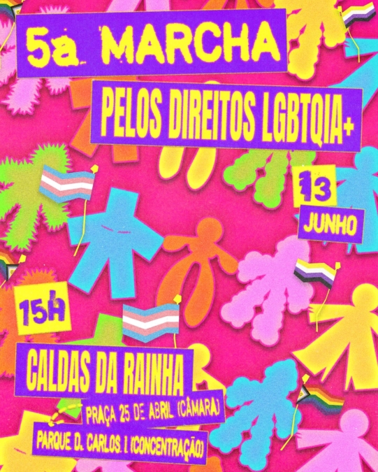 Marcha pelo direitos LGBTQIAP+ das Caldas da Rainha