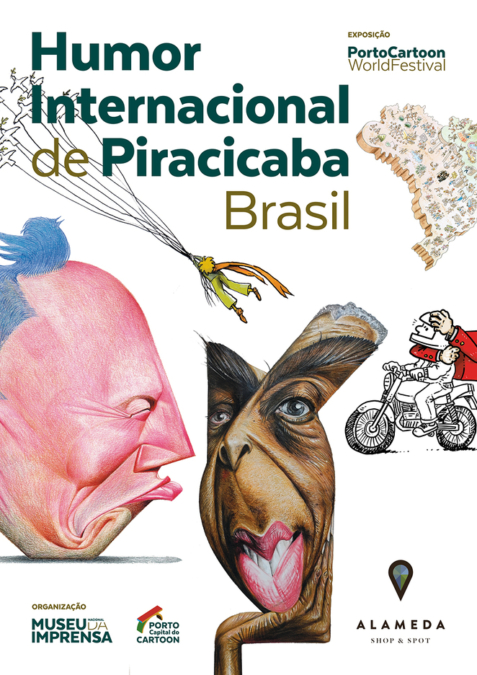Alameda recebe exposição de humor mundial do Salão de Piracicaba