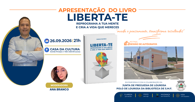 Palestra e Apresentação do Livro “Liberta-te”, de Carlos Pacheco