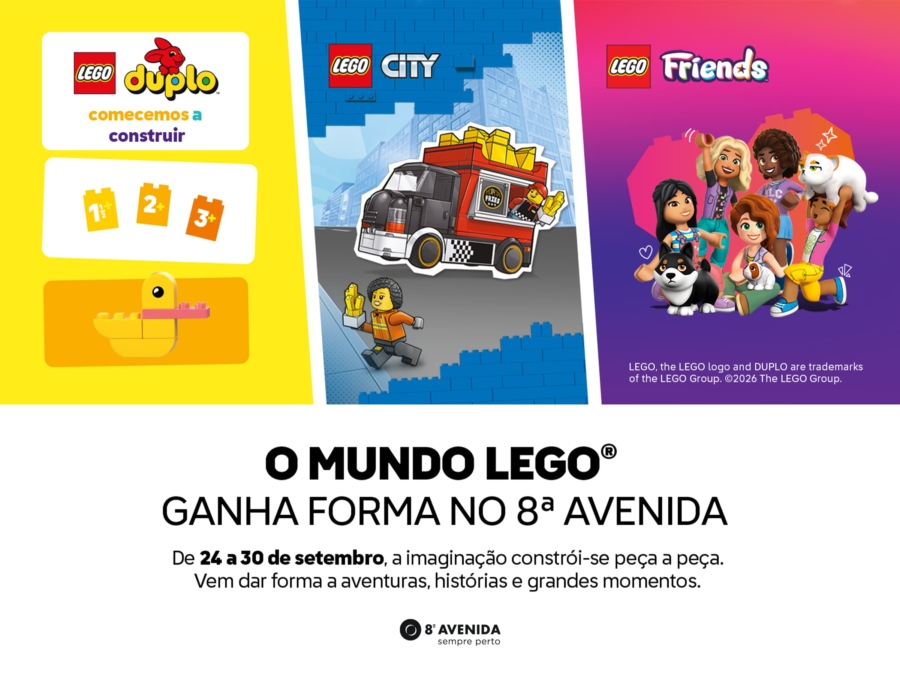 O MUNDO LEGO® GANHA FORMA NO 8ª AVENIDA
