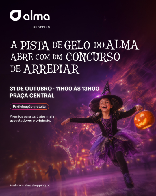 Alma Shopping Inaugura Pista de Gelo Com Entrada Gratuita e Concurso de Halloween