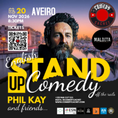 English Stand Up Comedy – PHIL KAY – Live in Aveiro